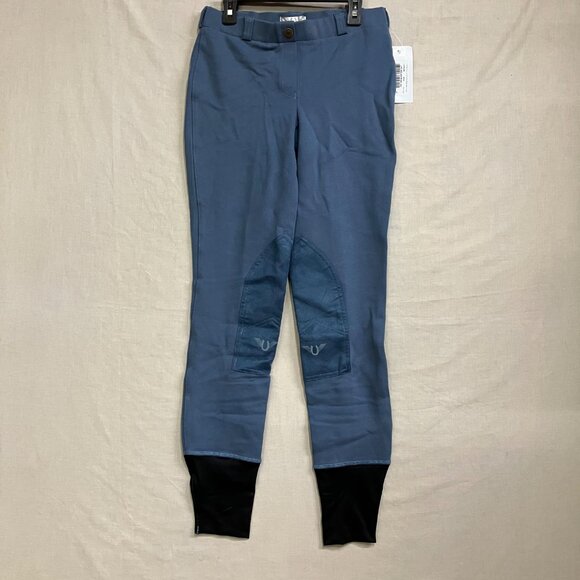 NWT TuffRider Women Size 26 Denim Equestrian Breeches Horse Riding Button Pants - Picture 5 of 13